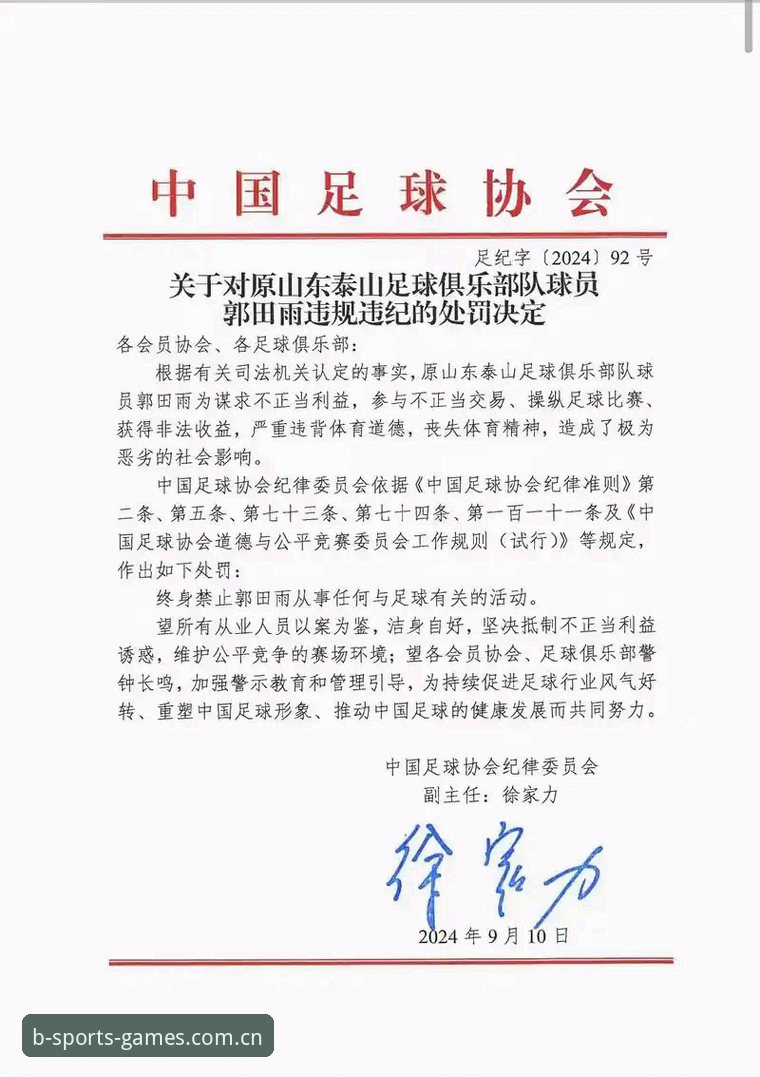 b体育iOS版下载 中国足协第三批禁足名单详解:65名足球从业者被处罚的深层分析